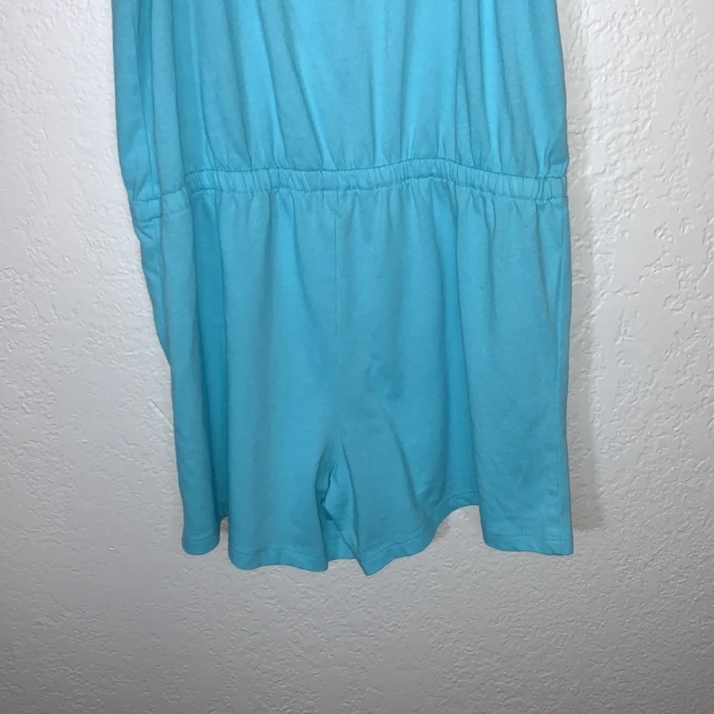 The Children’s Place Girls Ruffle Romper Blue Radiance Size XL 14 Jersey